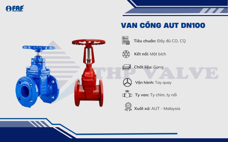 van cổng aut dn100