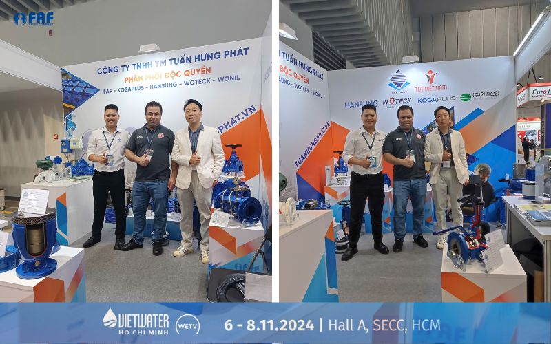 Đại diện FAF Valve trực tiếp đến gian hàng tại triển lãm Vietwater 2024