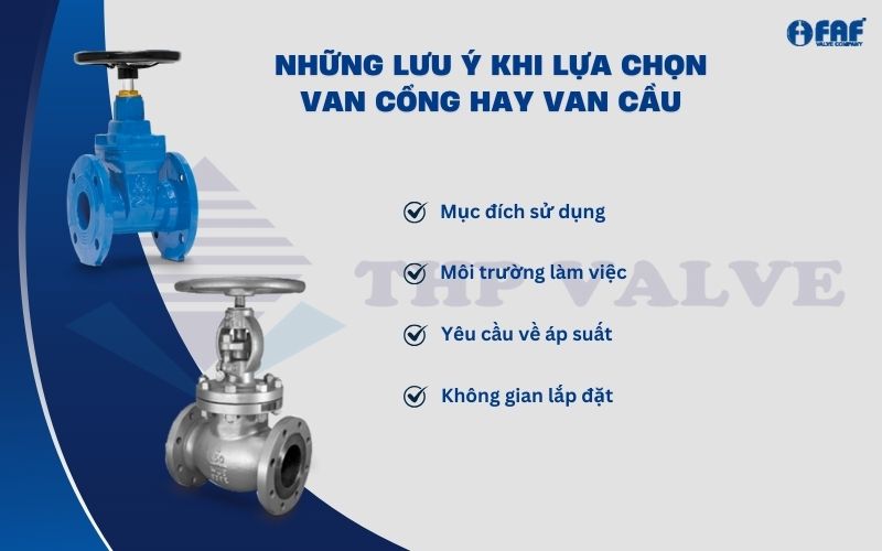 lưu ý khi lựa chọn mua van cổng hay van cầu