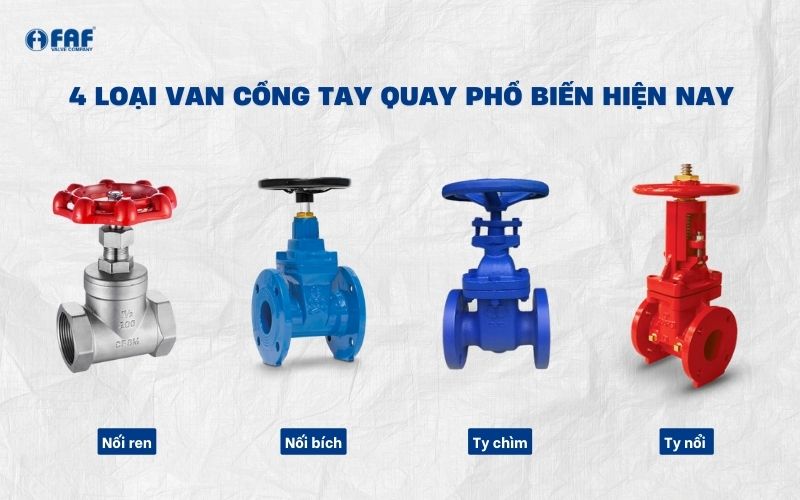 một số loại van cổng tay quay phổ biến