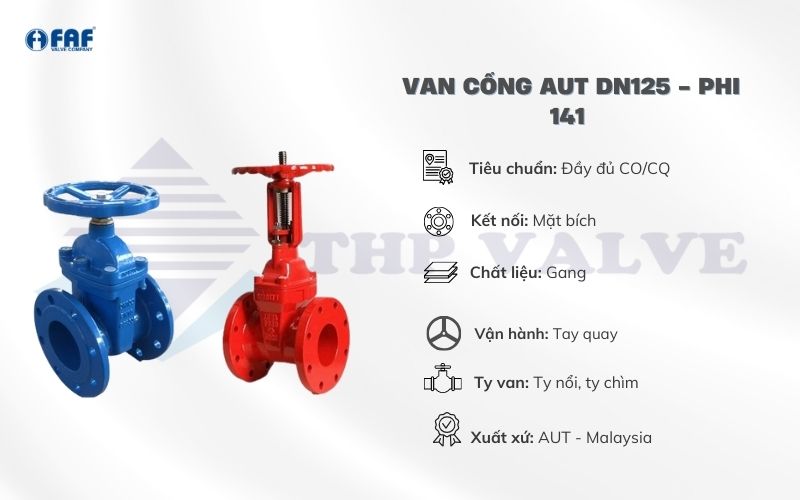 thông số van cổng aut dn125