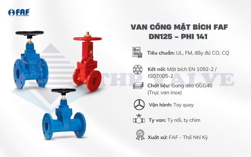 thông số van cổng faf dn125