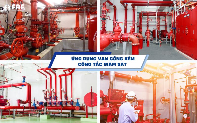 ứng dụng van cổng có công tắc giám sát