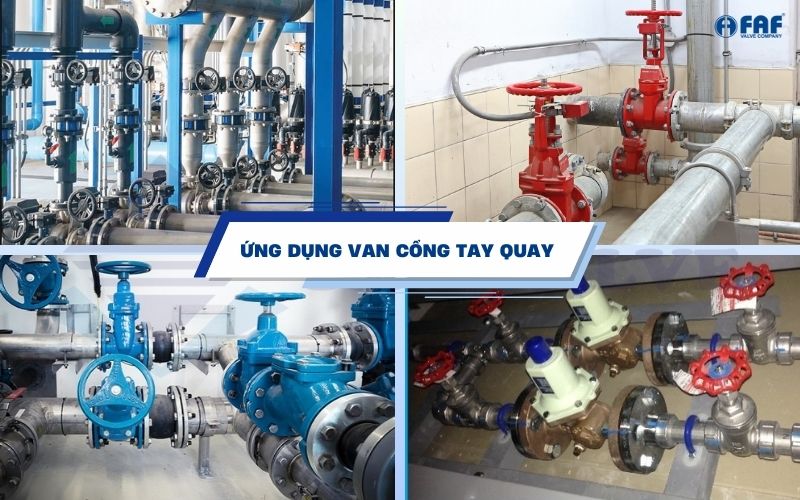 ứng dụng van cửa tay quay