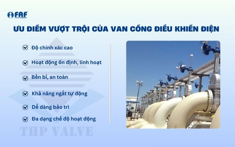 ưu điểm của van cổng điều khiển điện