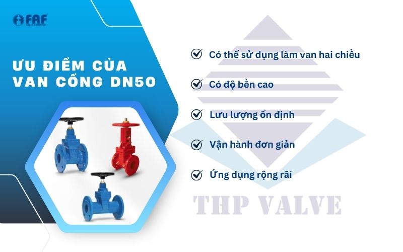 ưu điểm van cổng dn50