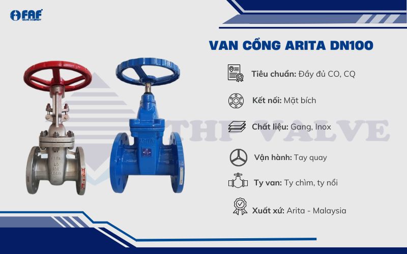 van cổng arita dn100