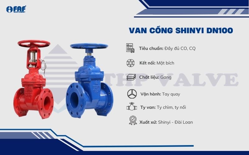 van cổng shinyi dn100