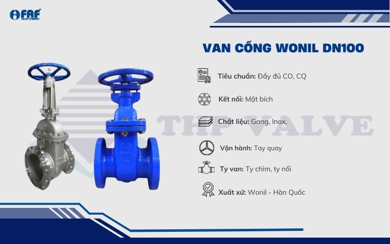 van cổng wonil dn100