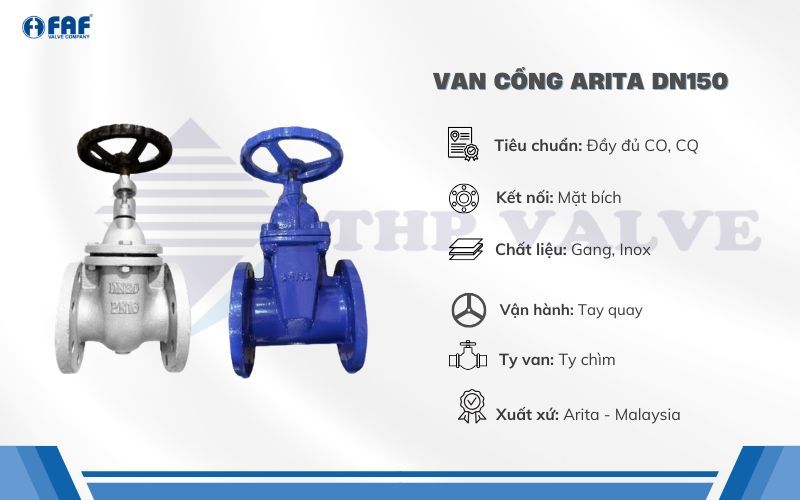 van cổng arita dn150