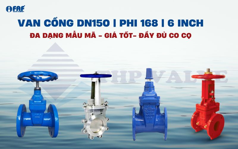 van cổng dn150 phi 168 6 inch