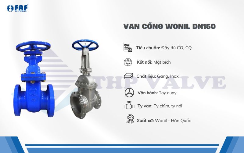 van cổng wonil dn150