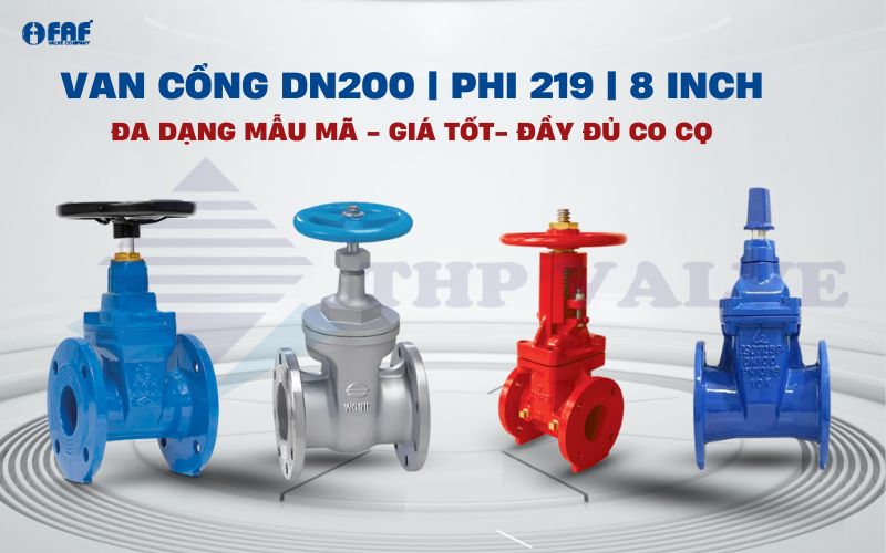 van cổng dn200 phi 219