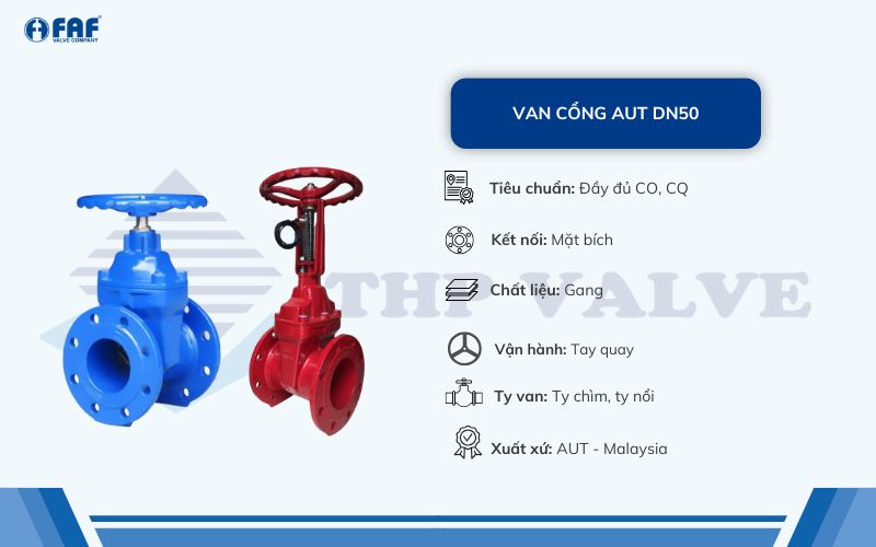 van cổng aut dn50