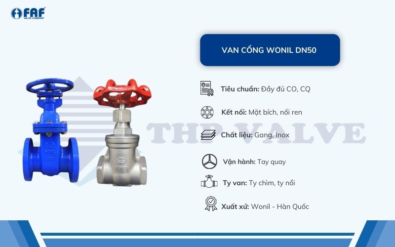 van cổng wonil dn50