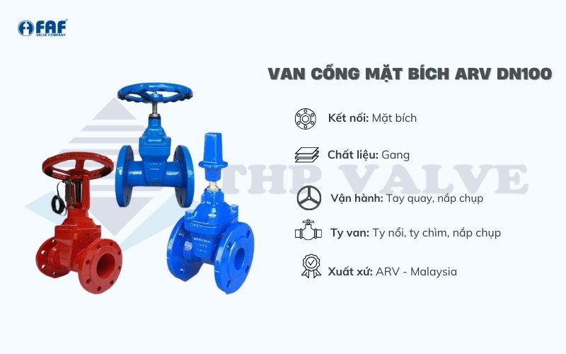 van cổng mặt bích arv dn100