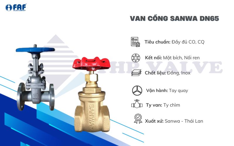 van cổng sanwa dn65