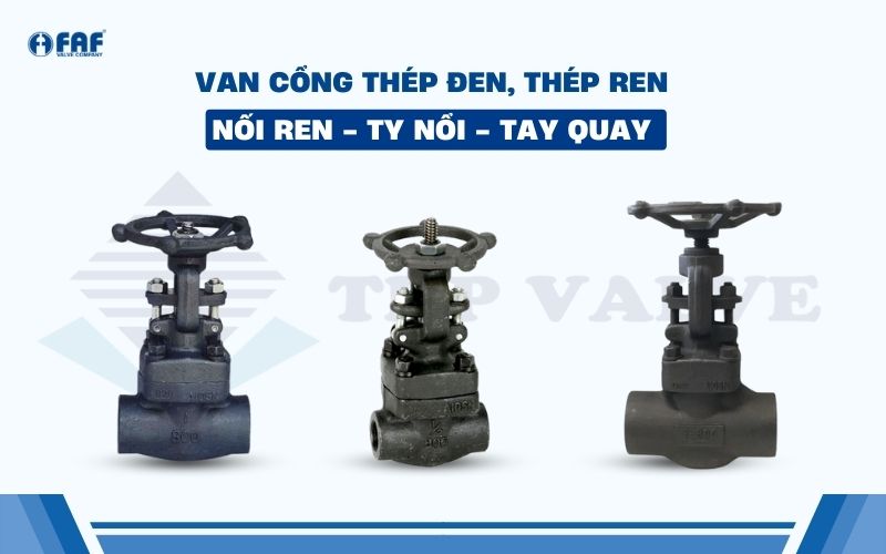 van cổng thép đen, van cổng thép rèn