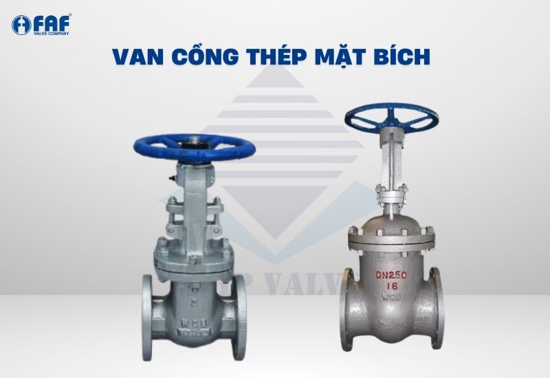 van cổng thép mặt bích