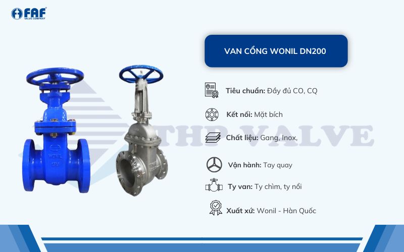 van cổng wonil dn200