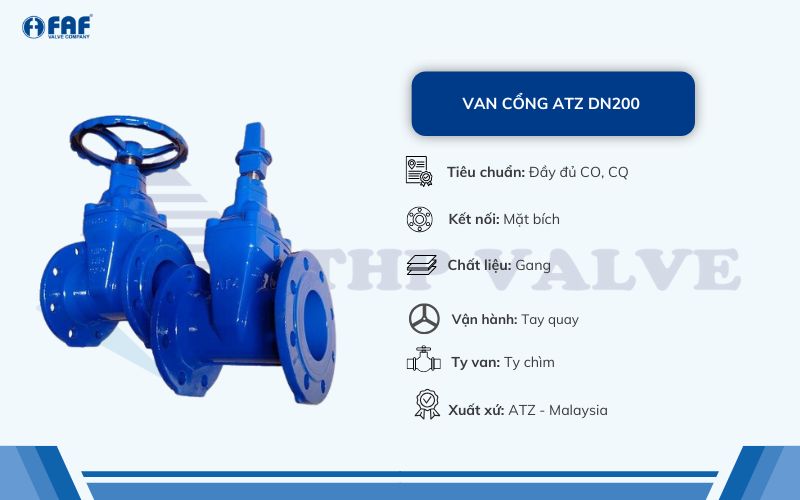 van cổng atz dn200