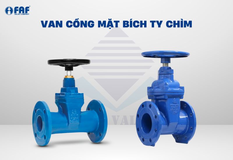 van cửa mặt bích ty chìm