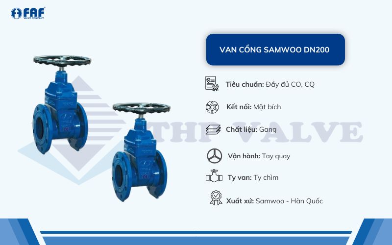 van cổng samwoo dn200