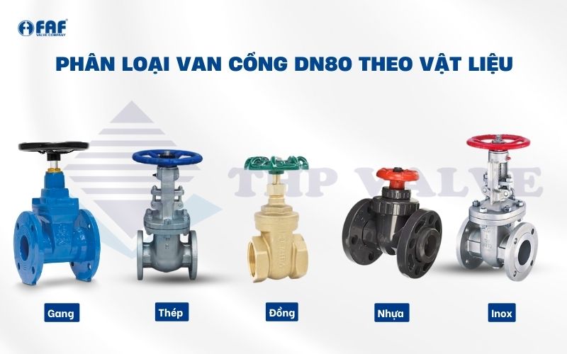 vật liệu chế tạo van cổng dn80