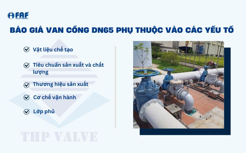 các yếu tố ảnh hưởng đến báo giá van chặn dn65