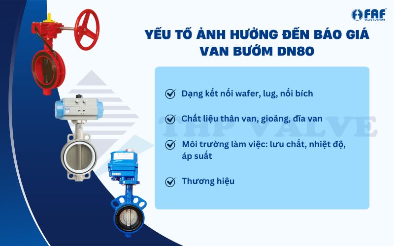 báo giá van bướm dn80 chính hãng