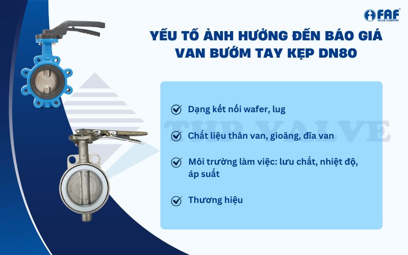 báo giá van bướm tay gạt dn80