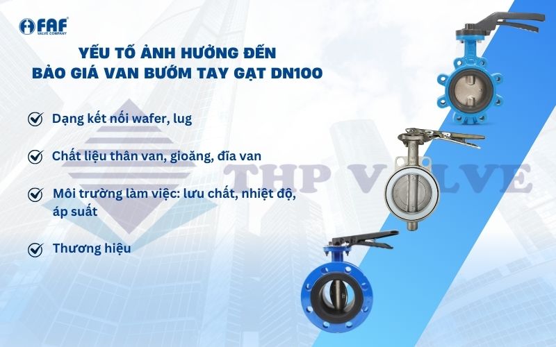 báo giá van bướm tay kẹp dn100