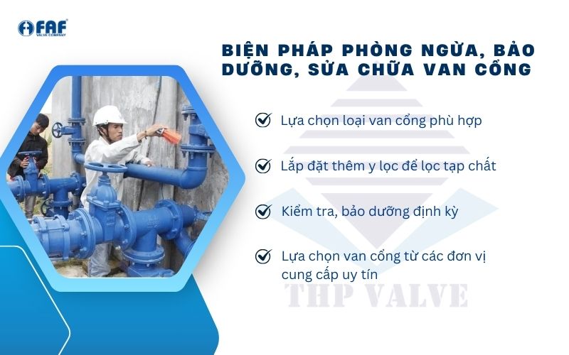 các biện pháp sử dụng van cổng đúng cách