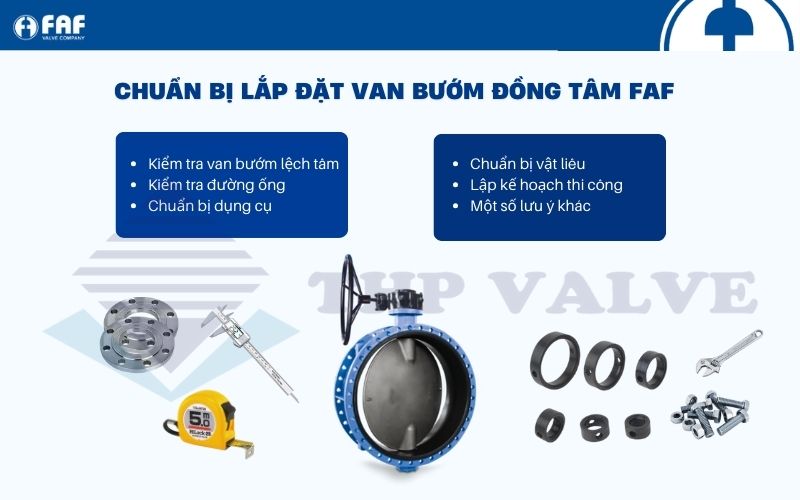 dụng cụ lắp đặt van bướm đồng tâm faf 3800u