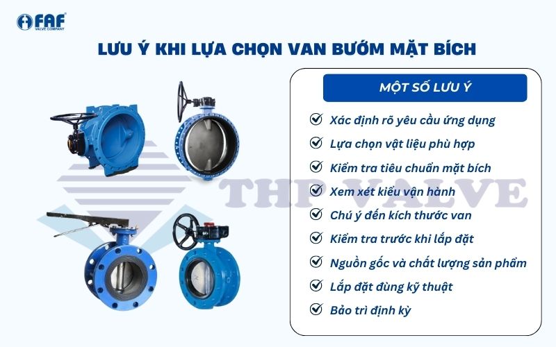 lưu ý khi lựa chọn van bướm nối bích