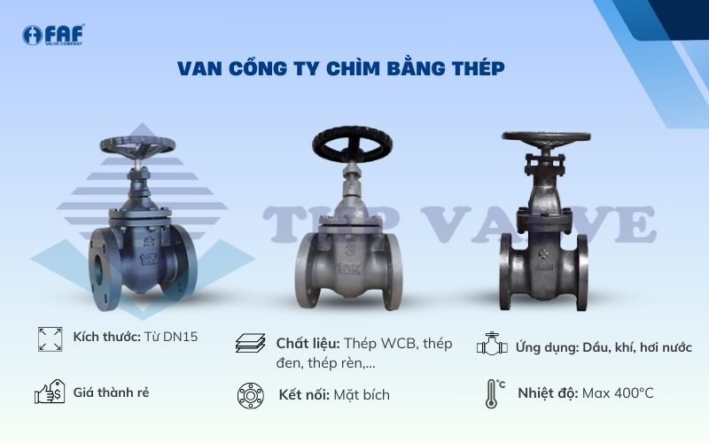 van cổng thép ty chìm