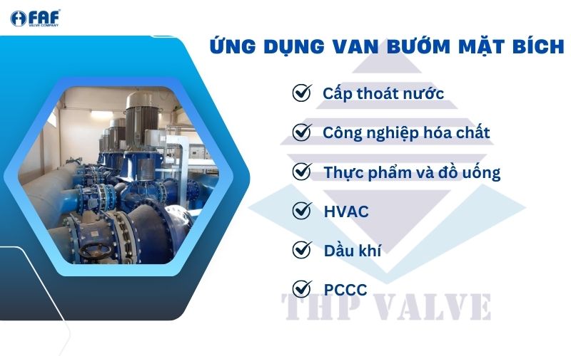 ứng dụng van bướm mặt bích