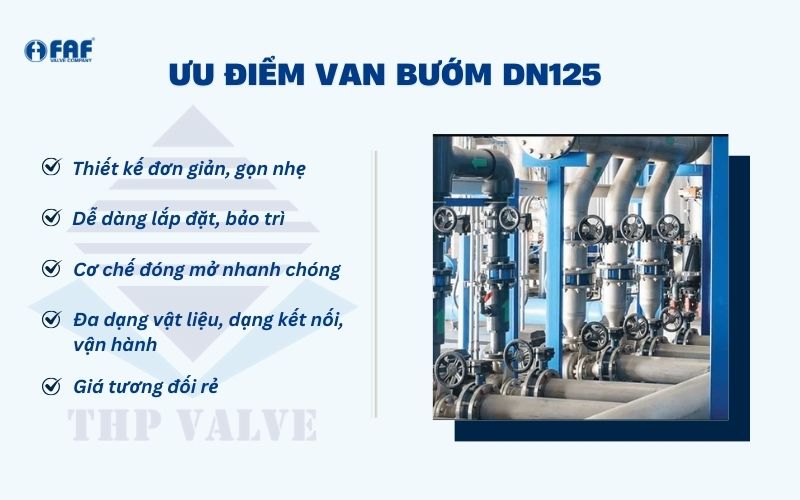 ưu điểm van bướm dn125