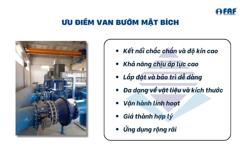 ưu điểm van bướm mặt bích