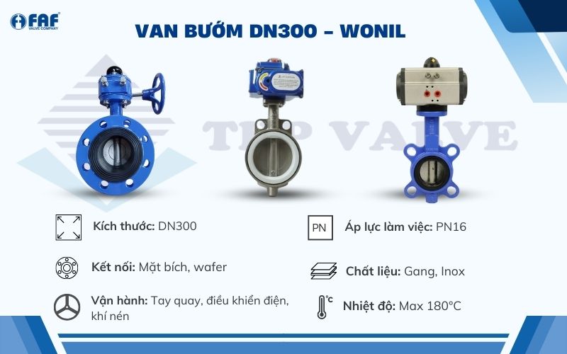 van bướm dn300 wonil