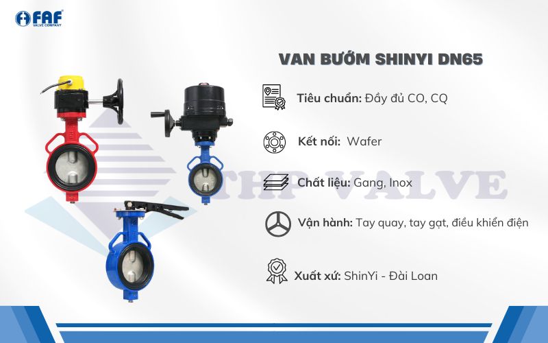 van bướm dn65 shinyi