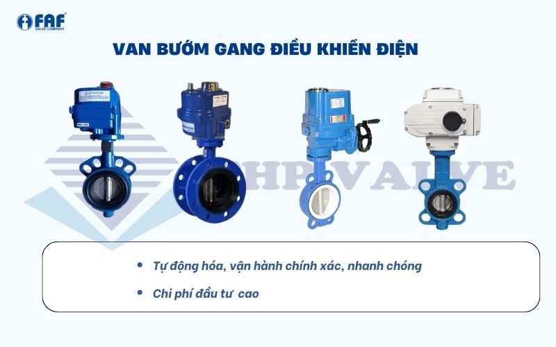 van bướm gang điều khiển điện