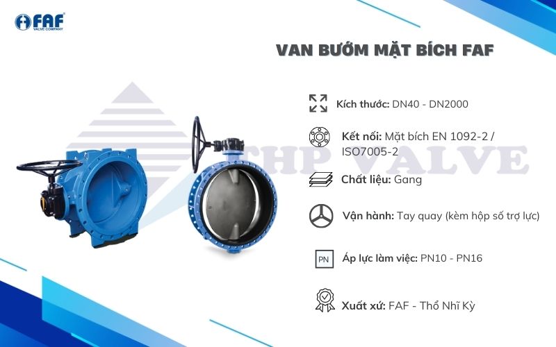 van bướm 2 mặt bích faf valve thổ nhĩ kỳ