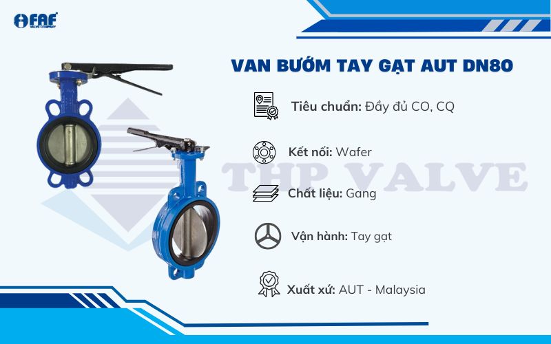 van bướm tay gạt aut dn80