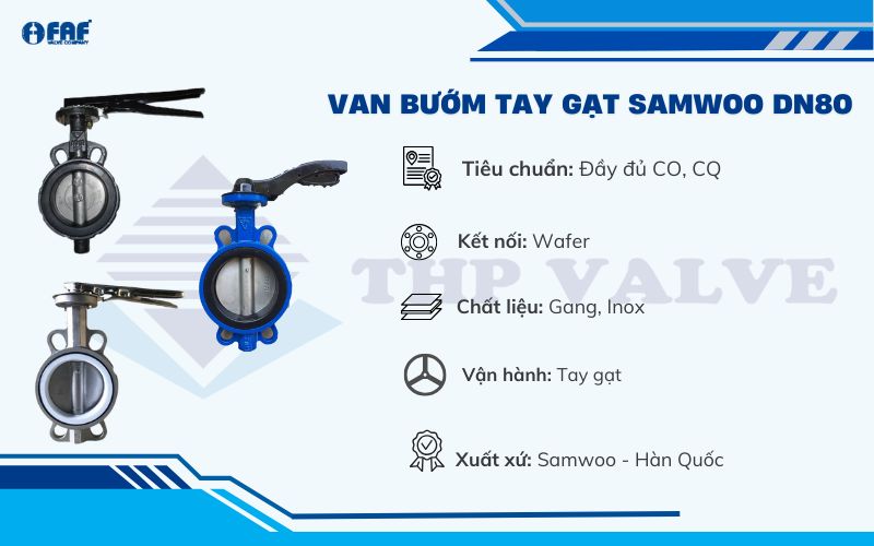 van bướm tay gạt dn80 samwoo