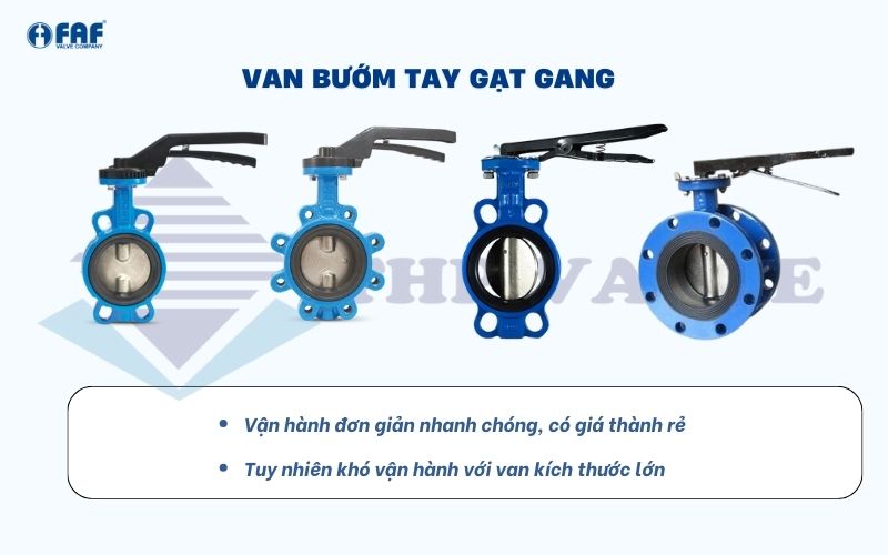 van bướm gang tay gạt