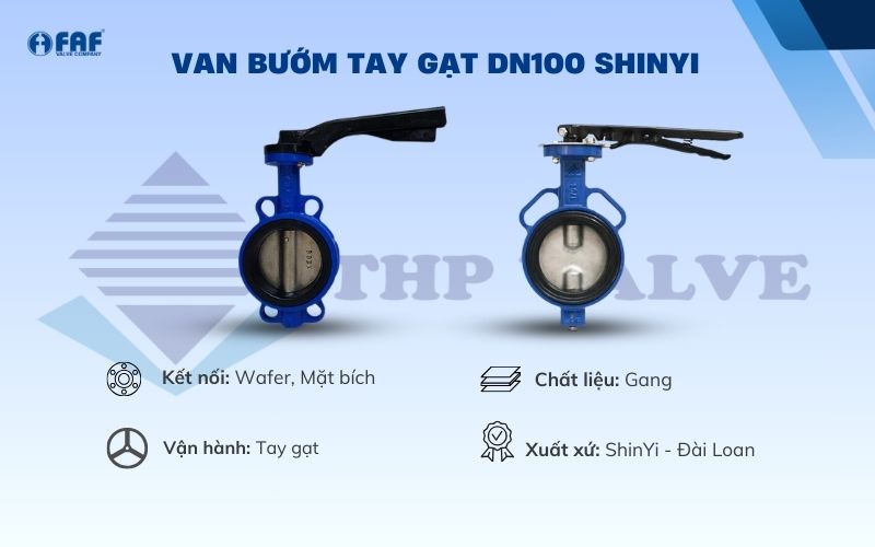 van bướm tay gạt shinyi dn100