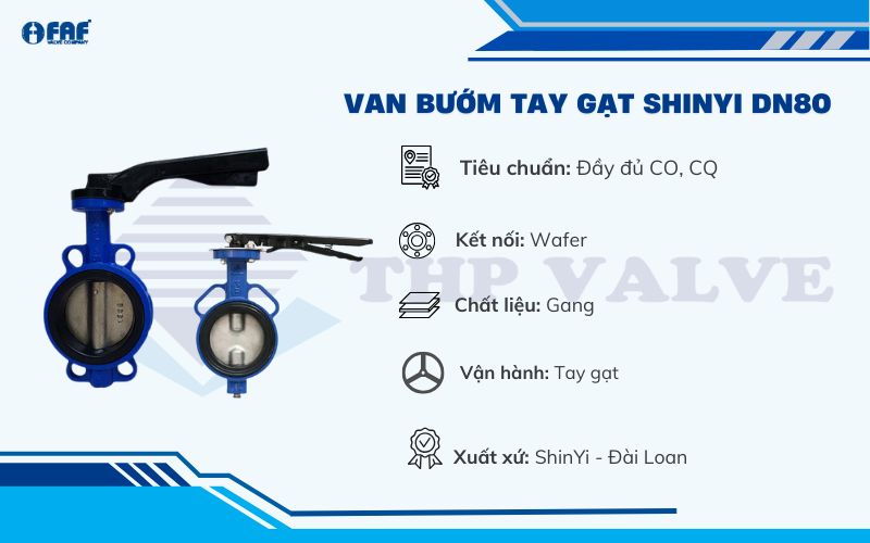 van bướm tay gạt shinyi dn80