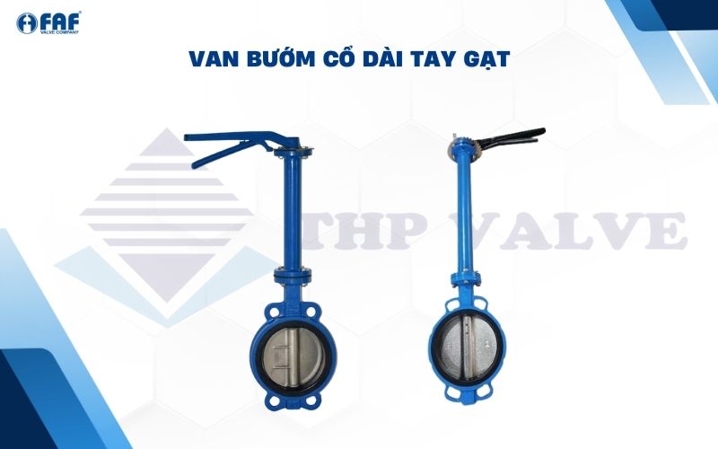 van bướm tay gạt trục dài