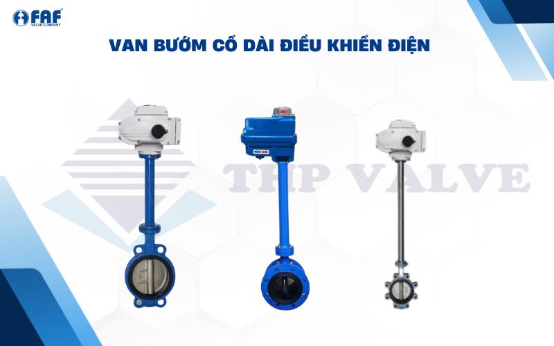 van bướm trục dài điều khiển điện